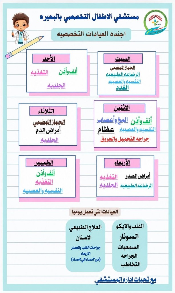 العيادات الخارجية والتخصصية