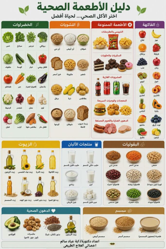 دليل الأطعمة الصحية الشامل: اختر الأكل الصحي لحياة أفضل (المجموعات الغذائية الكاملة)
